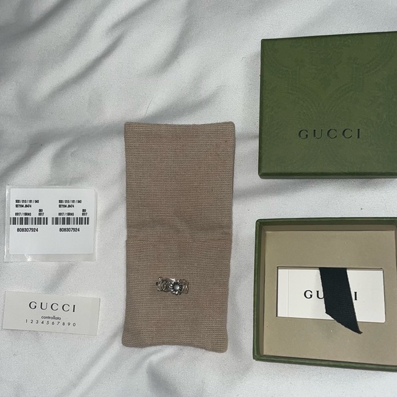 NWT Gucci Double G Mother of Pearl Ring - Picture 7 of 9